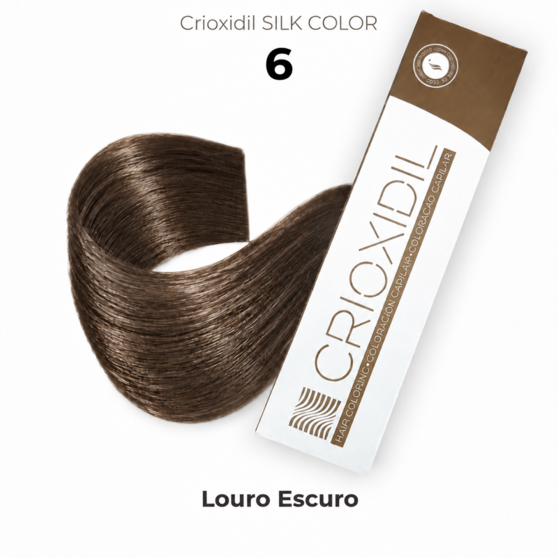 Профессиональный краситель Crioxidil SILK COLOR 6 темно-русый натуральный 100 мл.